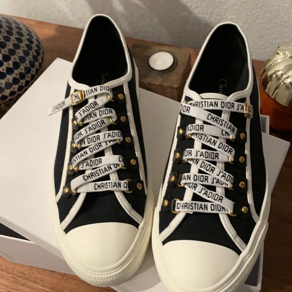 Dior Walk’n’Dior Sneaker Black Cotton Canvas SZ 9